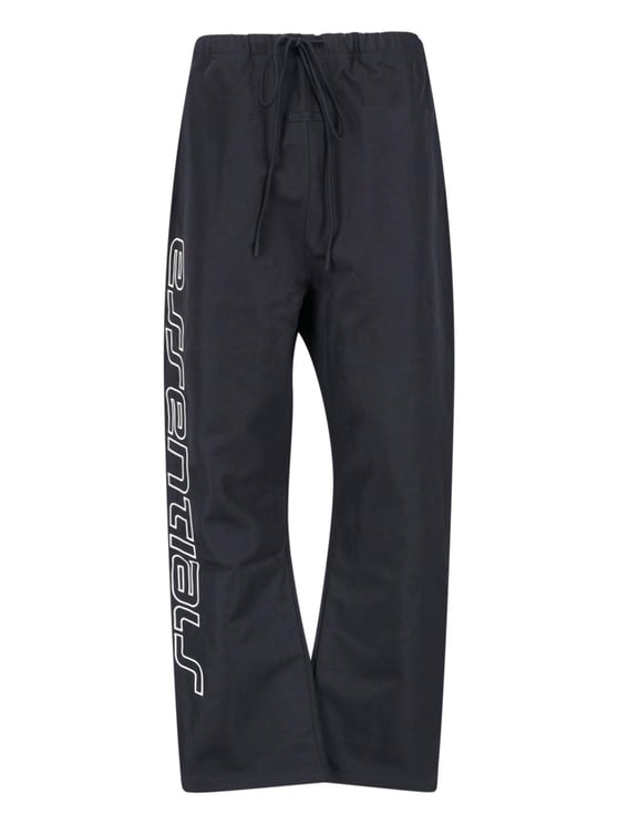 Fear of God Black Relaxed Straight Leg Logo Trousers