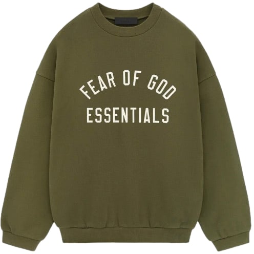 Fear of God Fear of God Essentials Fleece Crewneck 'Militair'