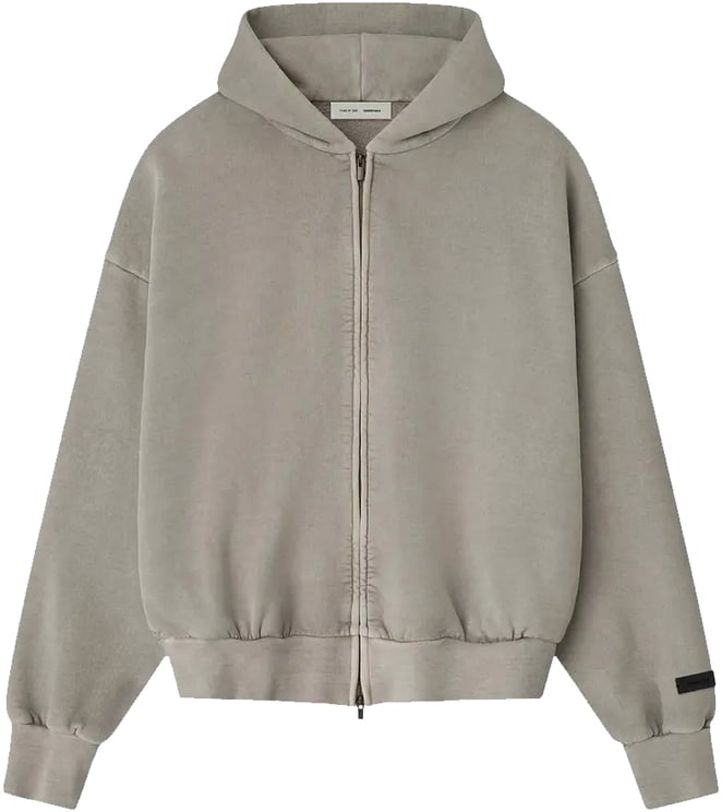 Fear of God Fear of God Essentials Embroidered Classic Full Zip Hoodie 'Smoke Grey'