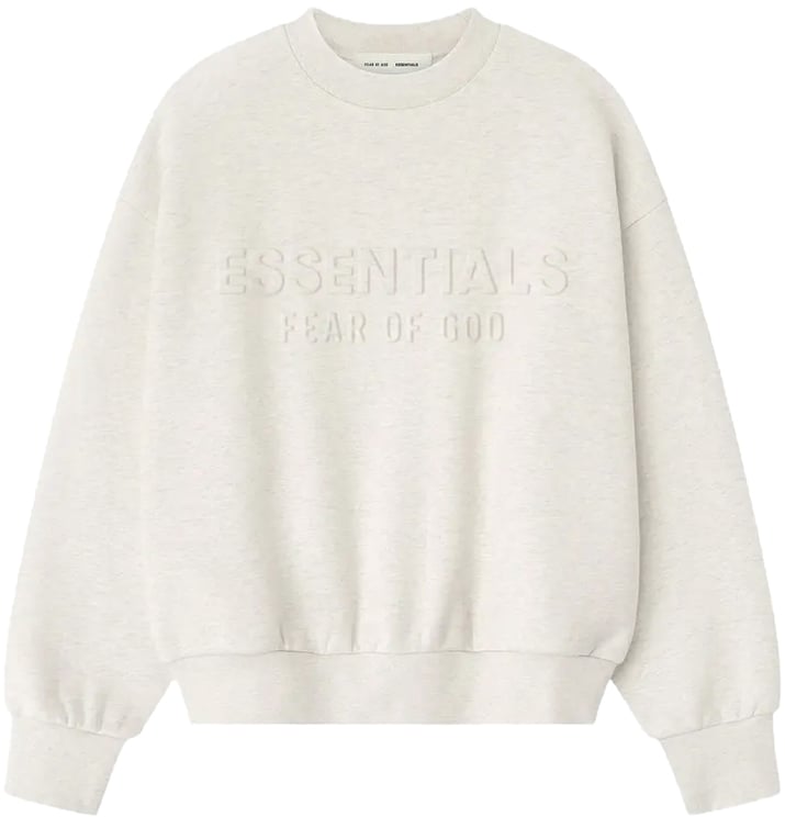 Fear of God Fear of God Essentials Embossed Classic Crewneck 'Oatmeal Heather'