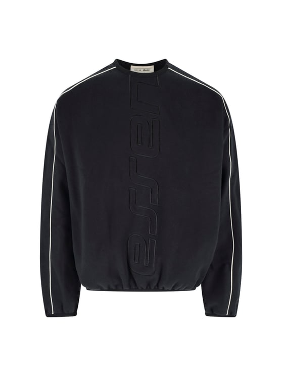 Fear of God Black Relaxed Fit Tonal Logo Sweater