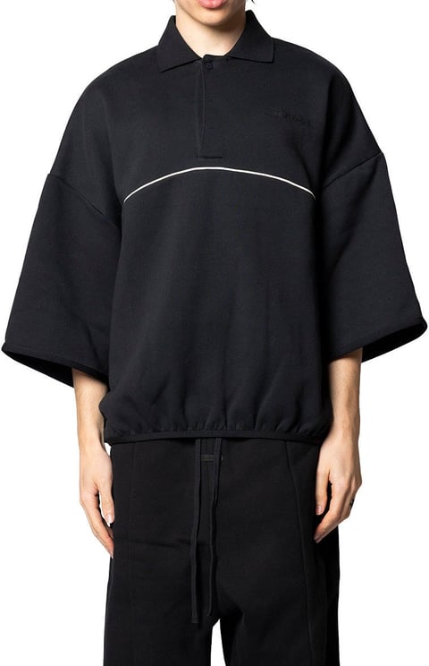 Fear of God ACTIVE TRACE 3/4 SLEEVE MODERN POLO SWEATSHIRT VINTAGE BLACK