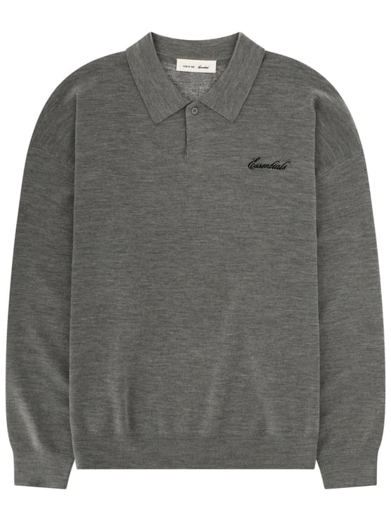 Fear of God Essentials Long Sleeve Fine Knit Polo Shirt