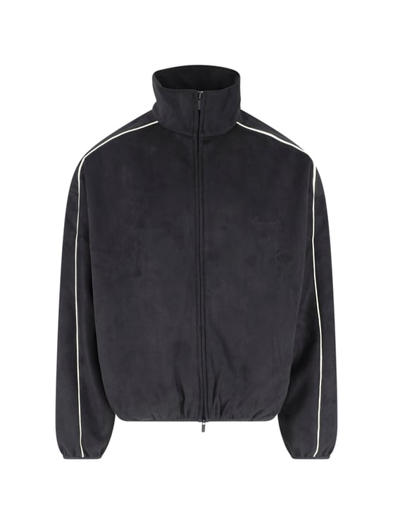 Fear of God Black High-Collar Minimalist Zip-Up Jacket