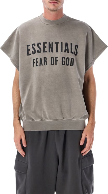 Fear of God Relaxed Fleece Cutoff Sweatshirt Washed Seal