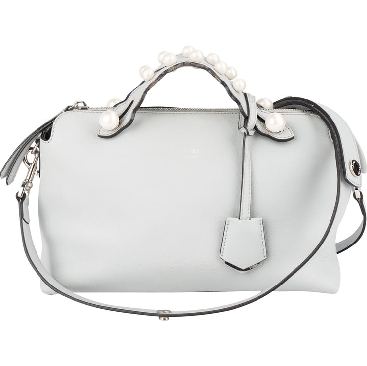 Fendi Fendi Leather Pearl Embellished By The Way Boston Handbag