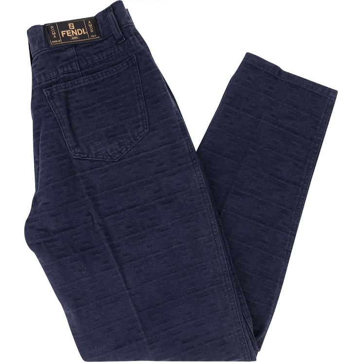 Fendi Fendi Navy Cotton Pants (IT 43) Größe