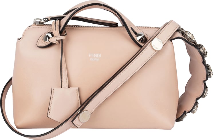 Fendi Fendi By The Way Mini Crystal Applique Calfskin Leather Crossbody Bag