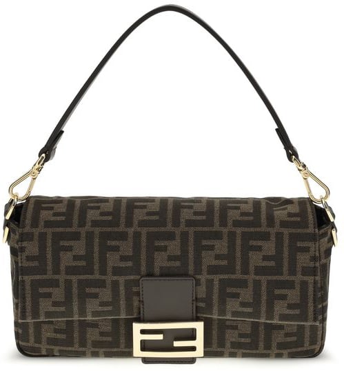 Fendi Fendi Brown Recycled Polyester Shoulder Bag