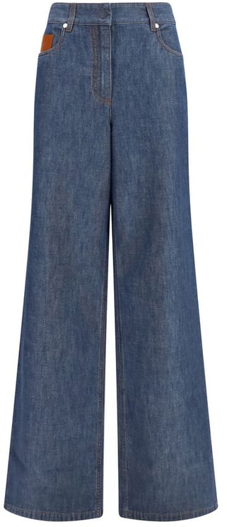 Fendi Fendi Blue Cotton Jeans Denim