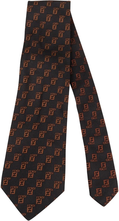Fendi Fendi Monogram Zucca Emblem Tie Krawatte