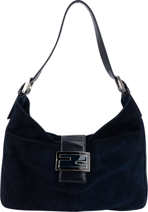 Fendi Fendi Suede Hobo Baguette Shoulder Bag