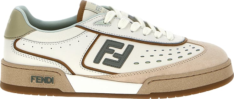 Fendi Fendi Beige Leather Sneakers