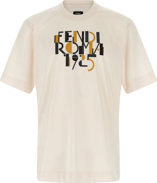 Fendi Fendi White Cotton T-Shirt
