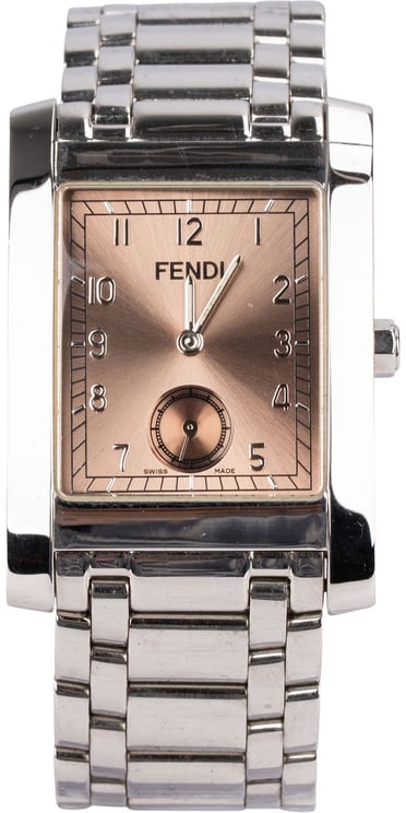 Fendi Fendi Silver Tone Classico Quadro Square Tank 7000G Women Watch