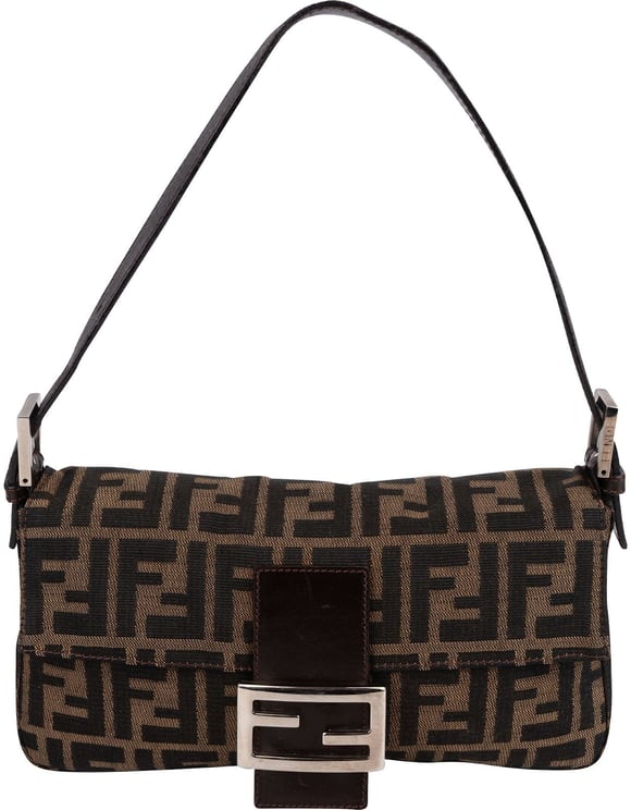 Fendi Fendi Monogram FF Zucca Baguette Shoulder Bag