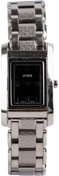 Fendi Fendi Silver Tone Classico Emblem FF Monogram 7600L Women Watch