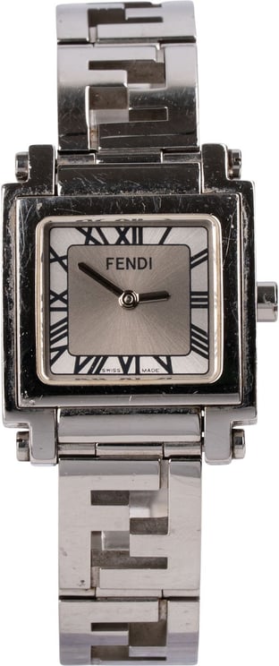 Fendi Fendi Silver Tone Classico Quadro Square 6000L Watch