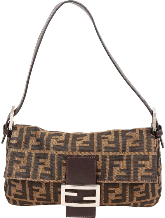 Fendi Fendi Monogram FF Zucca Baguette Shoulder Bag