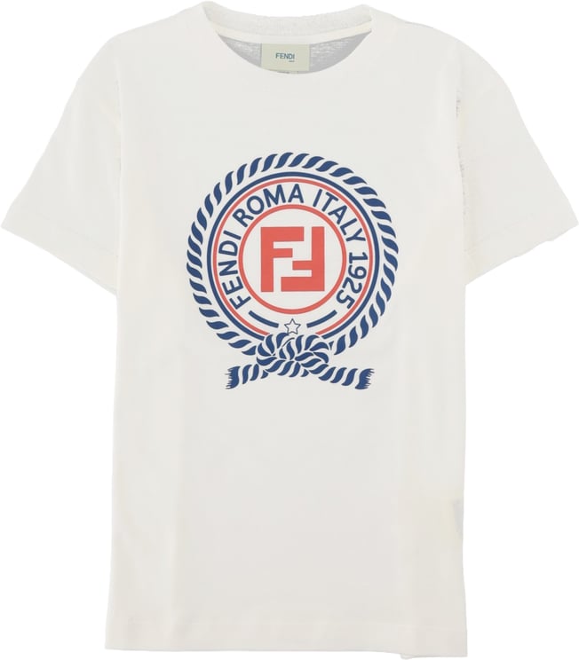 Fendi t-shirt jersey tinto gesso