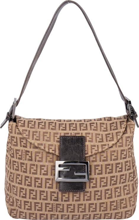 Fendi Fendi FF Monogram Baguette Buckle Handbag