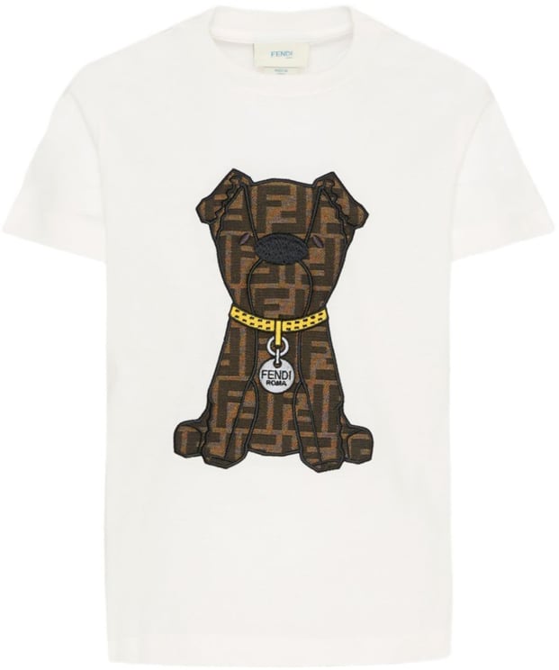 Fendi T-SHIRT WITH "DOG" LOGO