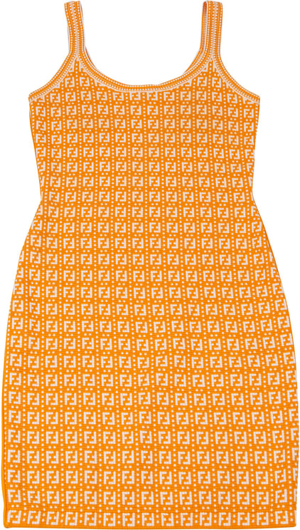 Fendi Fendi Multicolor Orange Viscose Dress (IT 36)