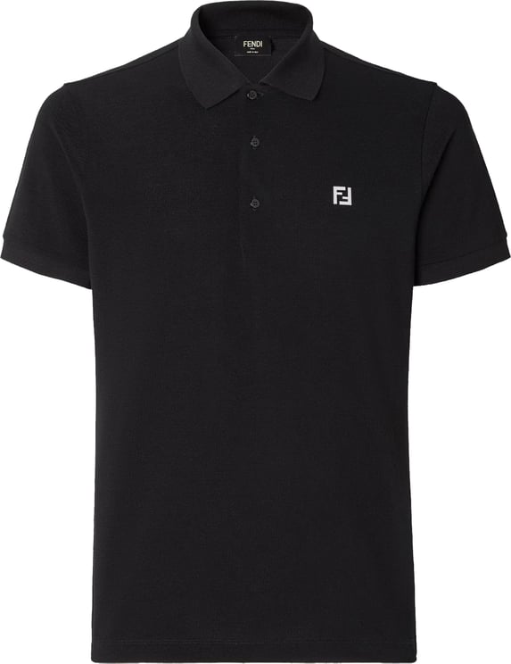 Fendi Slim-Fit Black Classic Collar Logo Polo