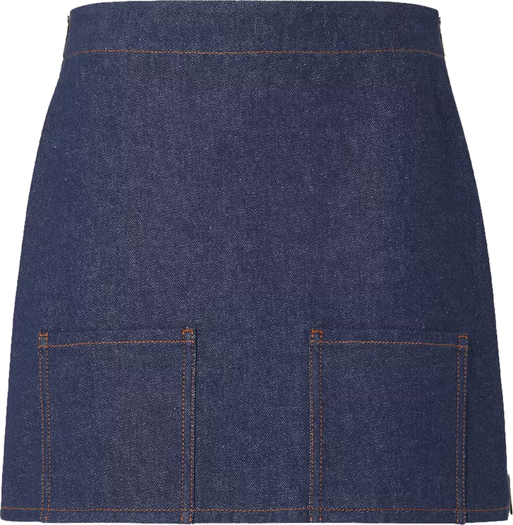 Fendi FF Reverse Den Indigo Denim Mini Skirt