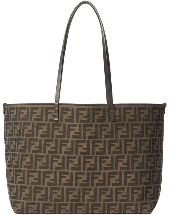 Fendi Monogram Tote Bag with Structured Form and Zip Pocket