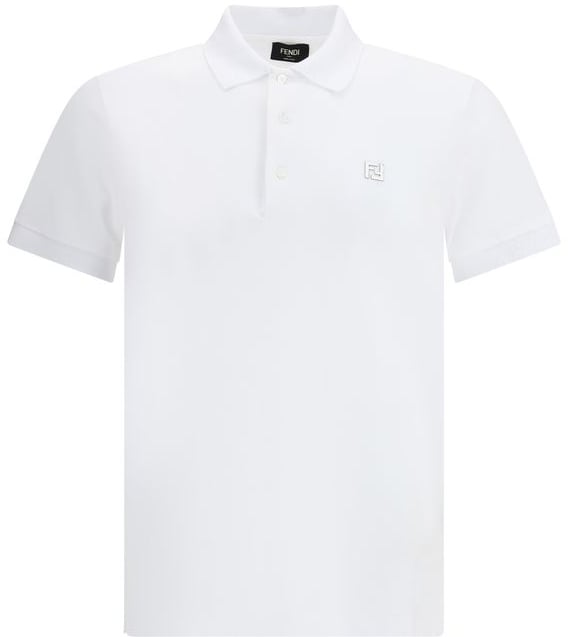 Fendi Fendi White Cotton Polo Shirt