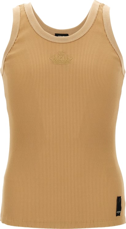 Fendi Fendi Beige Polyamide Tank Tops