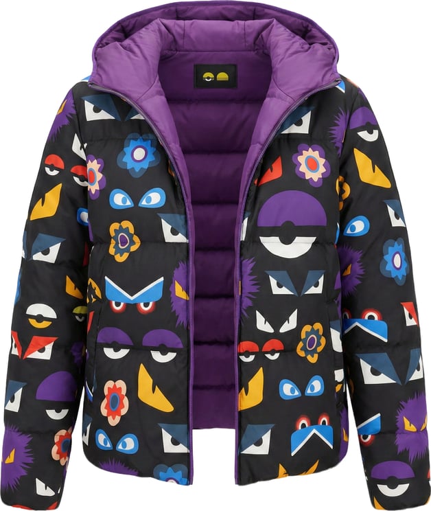 Fendi Fendi Purple Puffer Jacket, Size 44