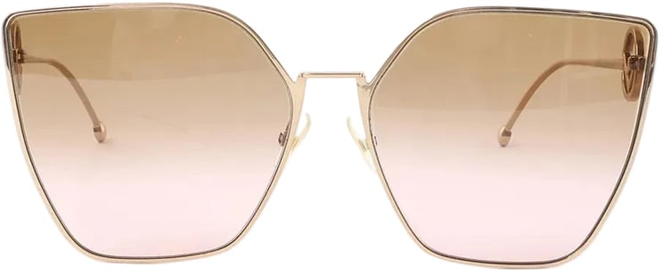 Fendi Fendi Oversized Cat-eye Sunglasses in Gold Metal FF0323/S