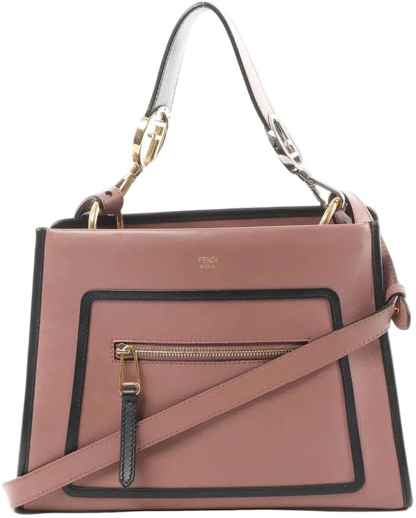 Fendi Fendi Runaway Leather 2Way Handbag in Pink 8BH344