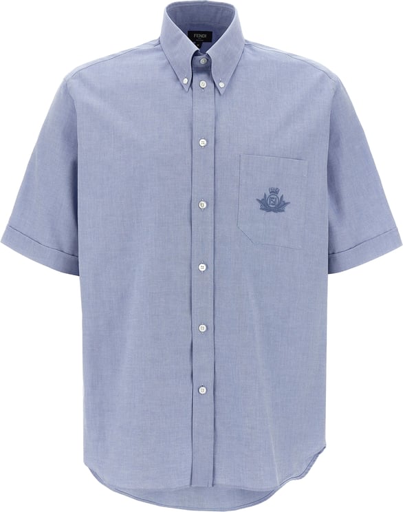 Fendi Fendi Blue Cotton Blouse