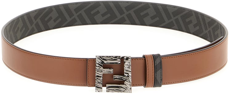 Fendi Fendi Chocolate leather reversible belt