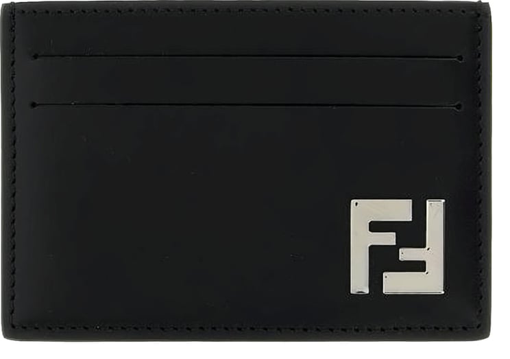Fendi Leather Sleek Rectangular Card Holder