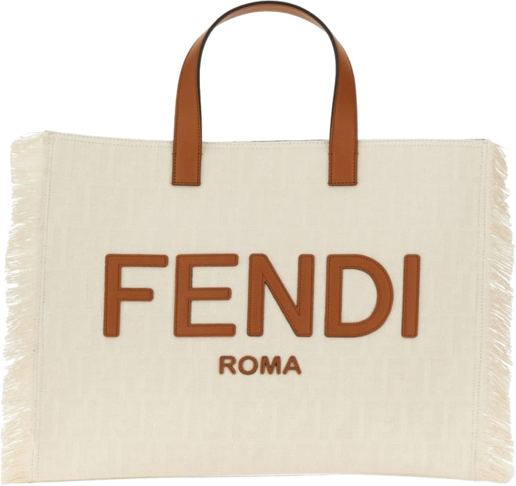 Fendi Textured Jacquard Fendi Bag With Fringed Edge