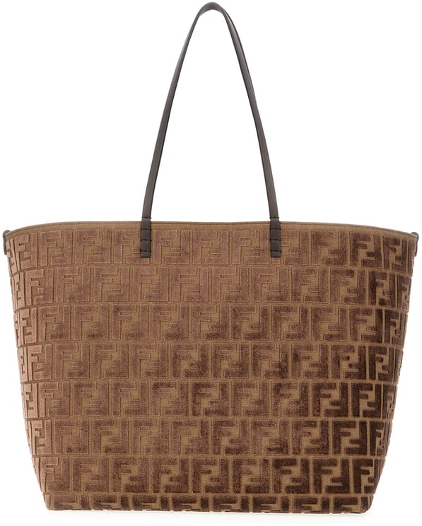 Fendi Fendi Multicolor velvet large Roll shopping bag