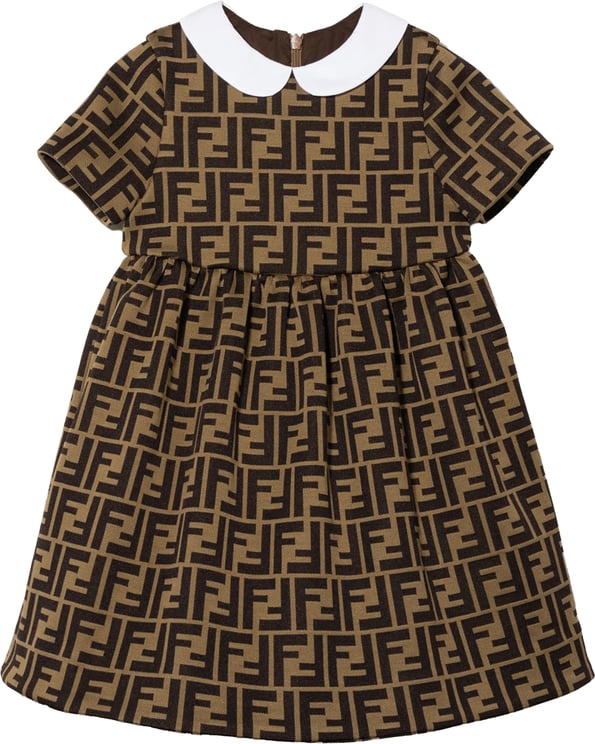 Fendi abito bfem jersey logo brown