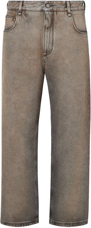 Fendi Mid-Length Faded Vintage Wash Denim Shorts