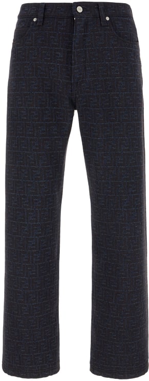 Fendi Fendi Embroidered denim jeans