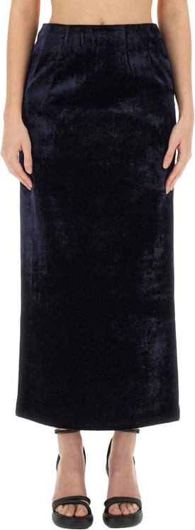 Fendi Black Slim-Fit Long Skirt
