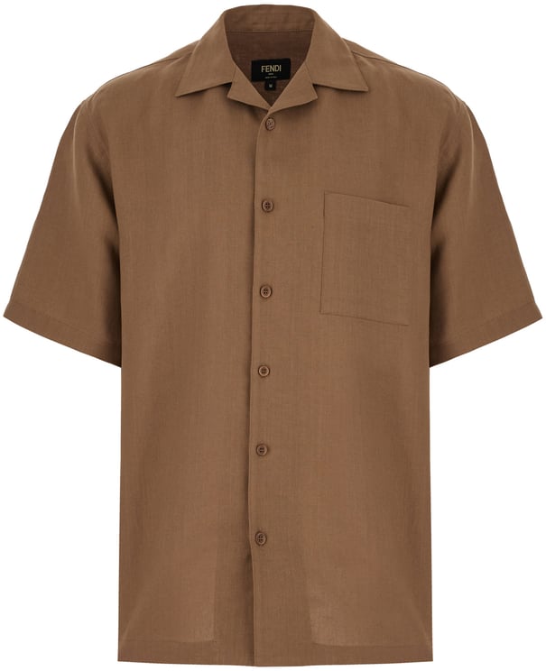 Fendi Fendi Brown linen shirt