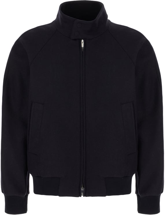 Fendi Fendi Midnight blue stretch cashmere bomber jacket
