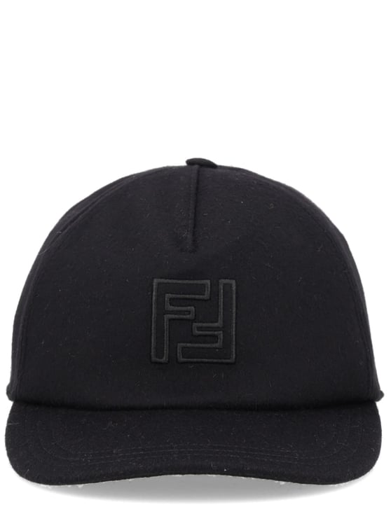 Fendi Wool-Cashmere Blend Structured Baseball Hat