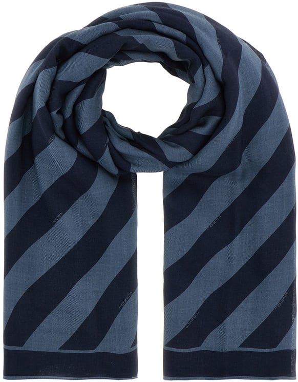 Fendi Fendi Embroidered linen and wool scarf