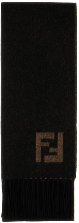 Fendi Fendi Two-tone wool blend scarf