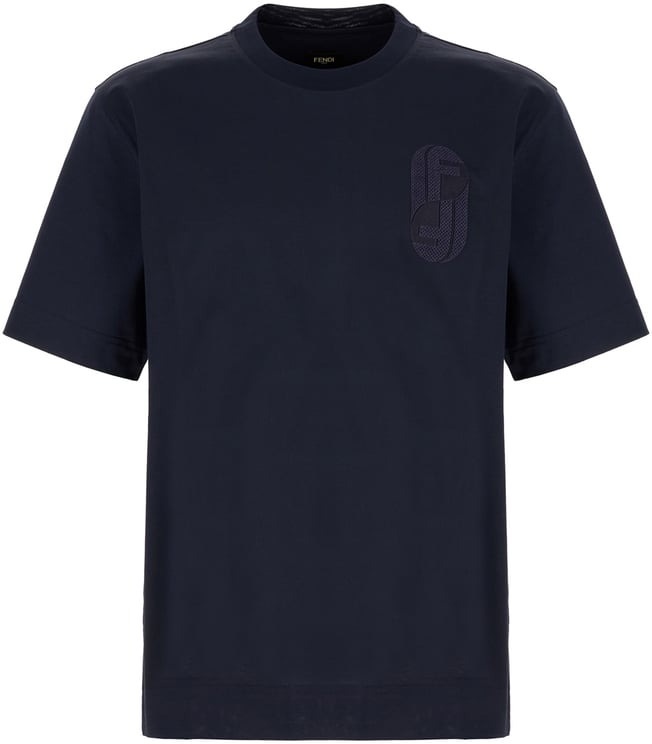 Fendi Fendi Navy blue cotton t-shirt